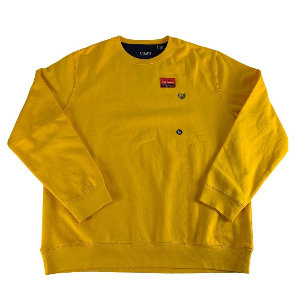 CHAPS XL Yellow NWT Sweatshirt Ultimate Temp Contr